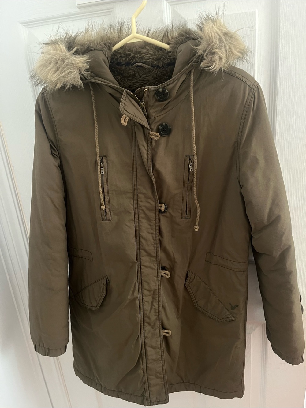 American Eagle Olive Green Parka